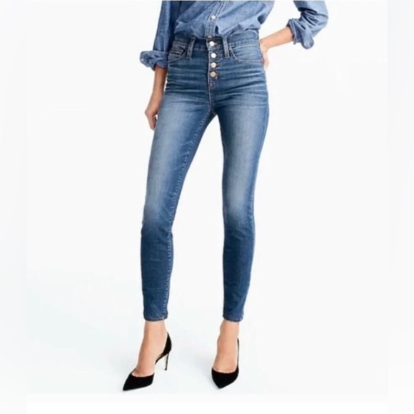 J Crew 10” High-Rise Toothpick Jeans | 27 Tall - Picture 2 of 8